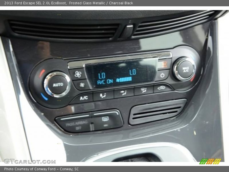 Frosted Glass Metallic / Charcoal Black 2013 Ford Escape SEL 2.0L EcoBoost