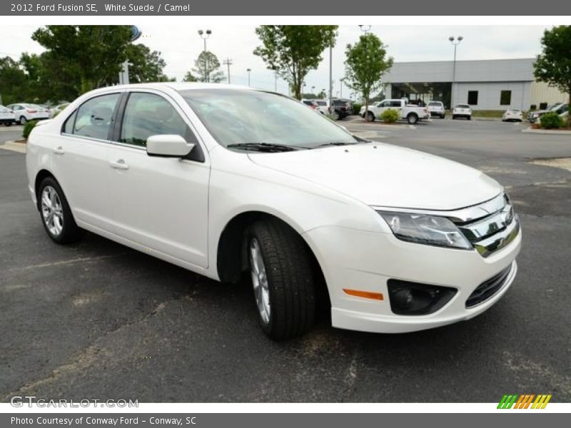 White Suede / Camel 2012 Ford Fusion SE