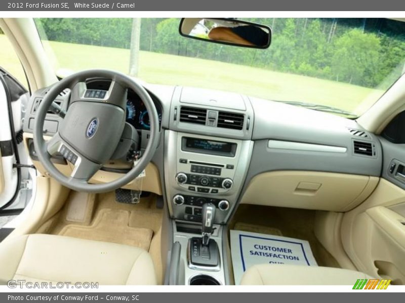 White Suede / Camel 2012 Ford Fusion SE