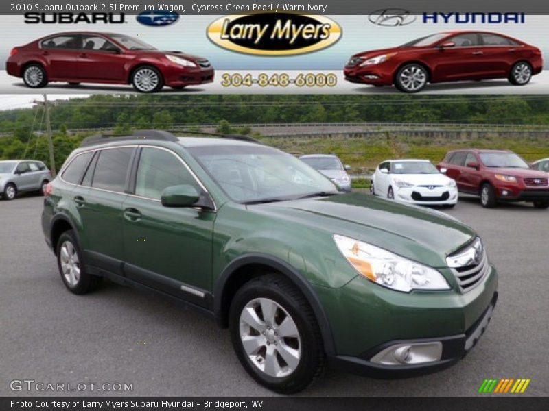 Cypress Green Pearl / Warm Ivory 2010 Subaru Outback 2.5i Premium Wagon