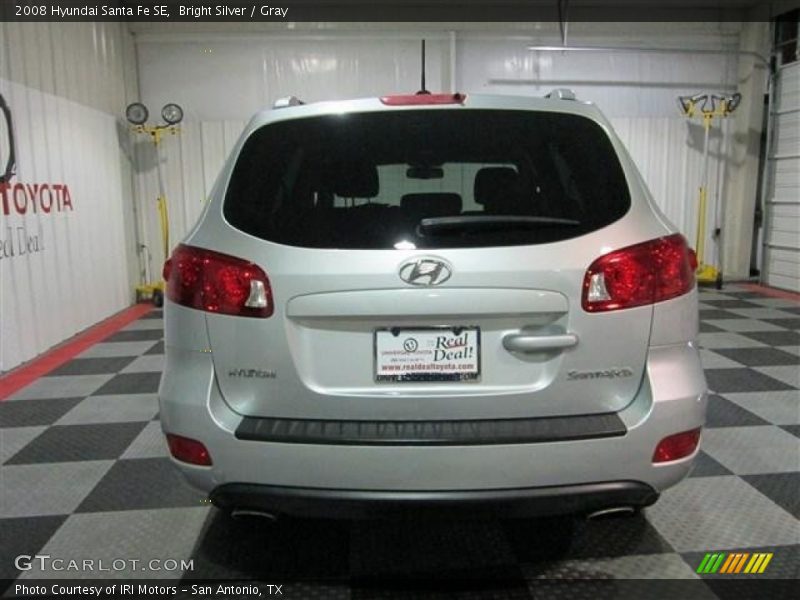 Bright Silver / Gray 2008 Hyundai Santa Fe SE