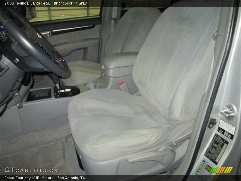 Bright Silver / Gray 2008 Hyundai Santa Fe SE