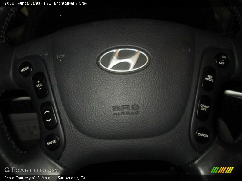 Bright Silver / Gray 2008 Hyundai Santa Fe SE