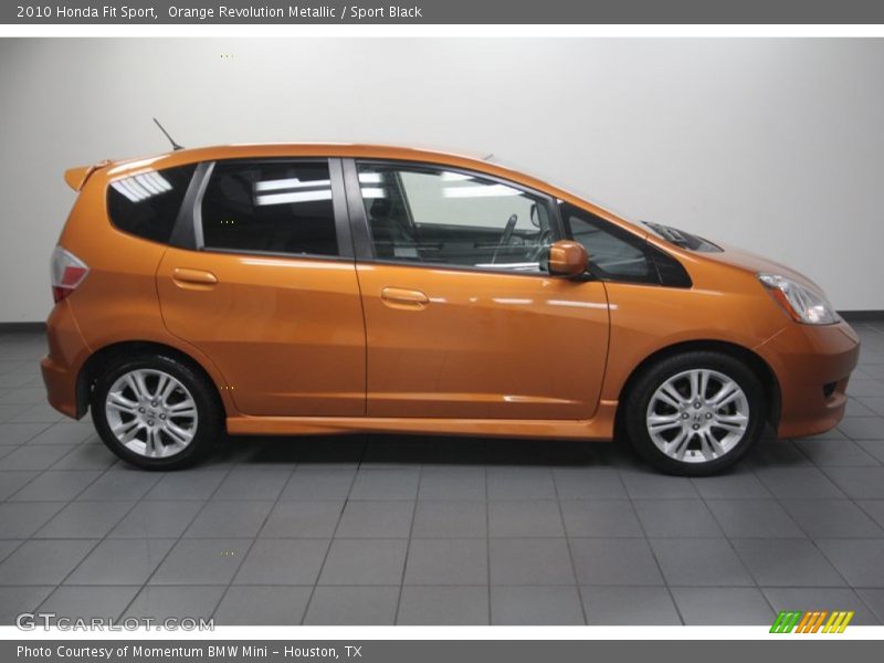 Orange Revolution Metallic / Sport Black 2010 Honda Fit Sport