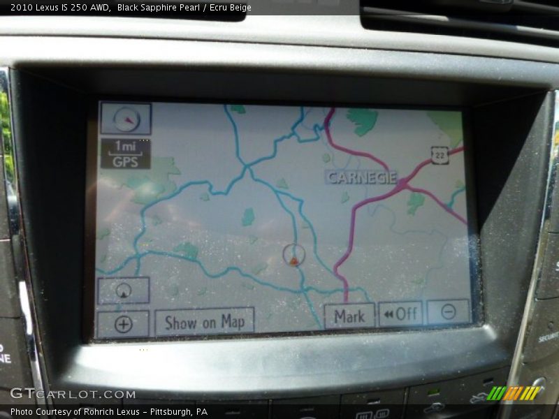 Black Sapphire Pearl / Ecru Beige 2010 Lexus IS 250 AWD