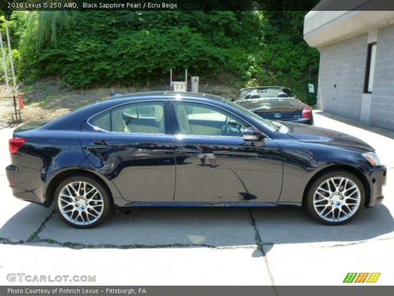 Black Sapphire Pearl / Ecru Beige 2010 Lexus IS 250 AWD