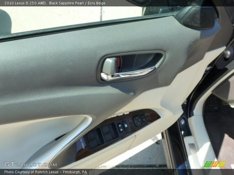 Black Sapphire Pearl / Ecru Beige 2010 Lexus IS 250 AWD
