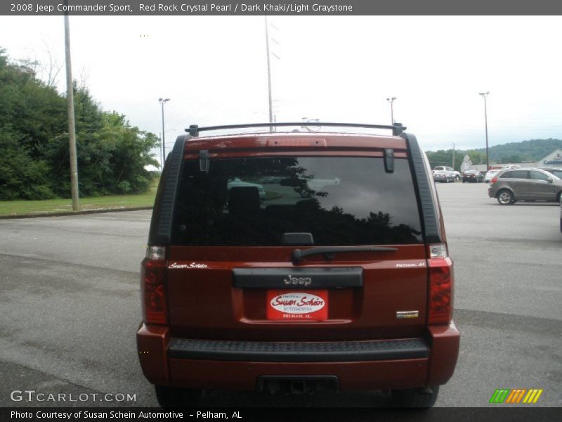 Red Rock Crystal Pearl / Dark Khaki/Light Graystone 2008 Jeep Commander Sport