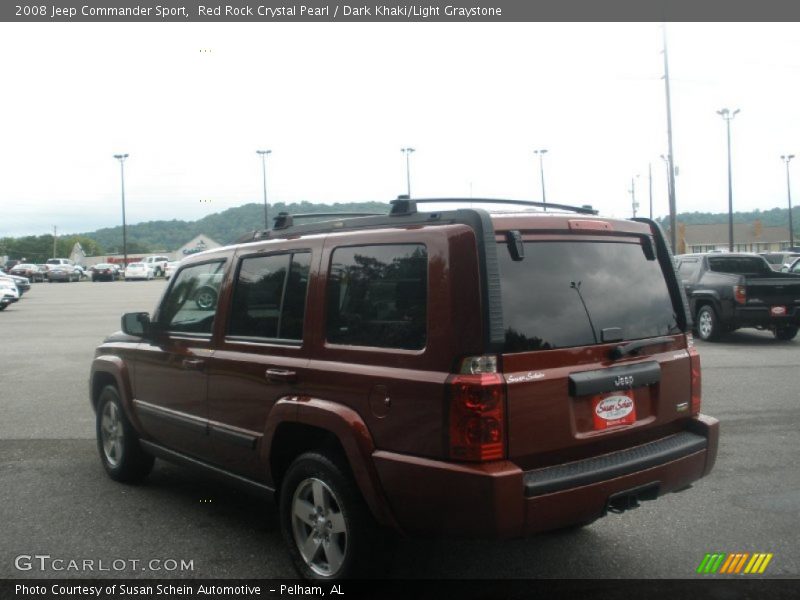 Red Rock Crystal Pearl / Dark Khaki/Light Graystone 2008 Jeep Commander Sport