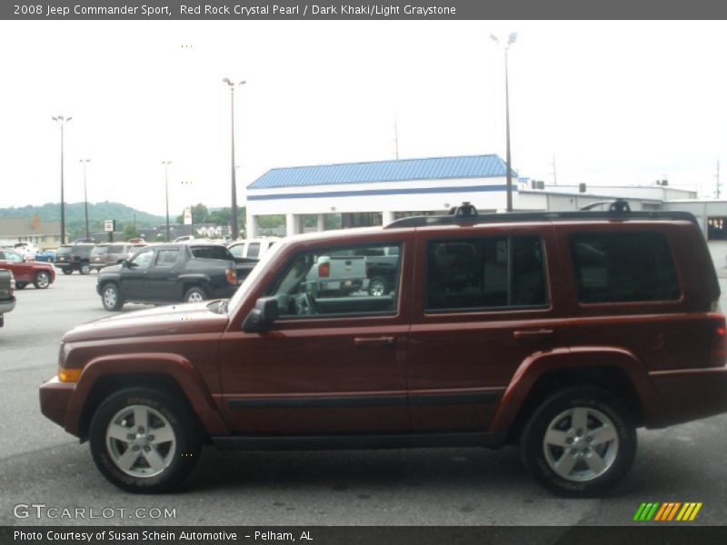 Red Rock Crystal Pearl / Dark Khaki/Light Graystone 2008 Jeep Commander Sport