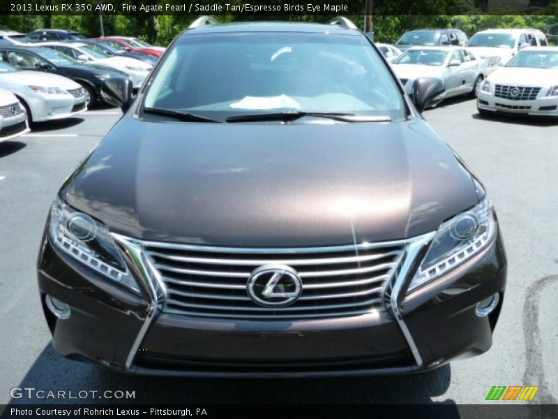 Fire Agate Pearl / Saddle Tan/Espresso Birds Eye Maple 2013 Lexus RX 350 AWD