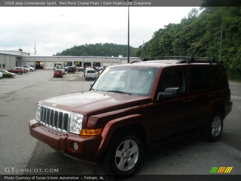 Red Rock Crystal Pearl / Dark Khaki/Light Graystone 2008 Jeep Commander Sport