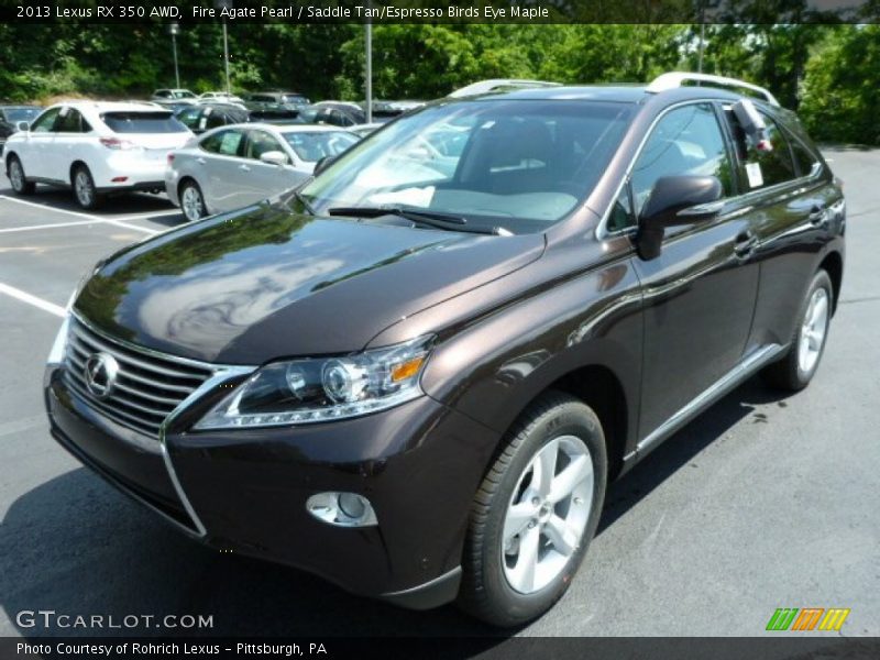 Fire Agate Pearl / Saddle Tan/Espresso Birds Eye Maple 2013 Lexus RX 350 AWD