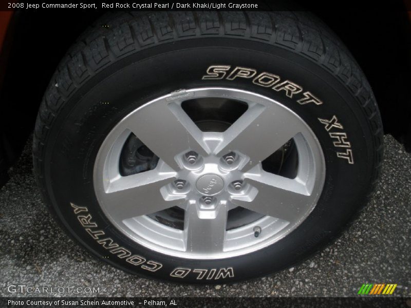 Red Rock Crystal Pearl / Dark Khaki/Light Graystone 2008 Jeep Commander Sport