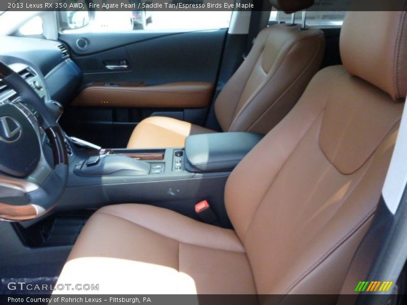 Fire Agate Pearl / Saddle Tan/Espresso Birds Eye Maple 2013 Lexus RX 350 AWD