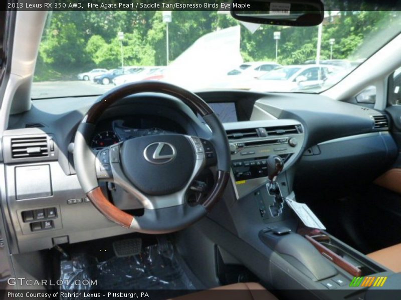 Fire Agate Pearl / Saddle Tan/Espresso Birds Eye Maple 2013 Lexus RX 350 AWD