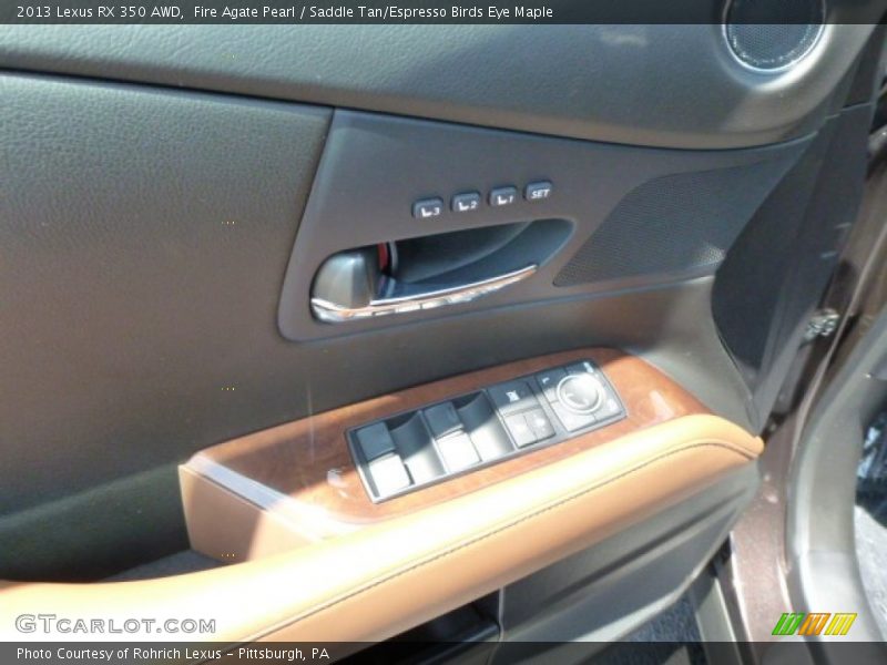 Fire Agate Pearl / Saddle Tan/Espresso Birds Eye Maple 2013 Lexus RX 350 AWD
