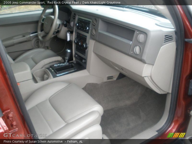 Red Rock Crystal Pearl / Dark Khaki/Light Graystone 2008 Jeep Commander Sport