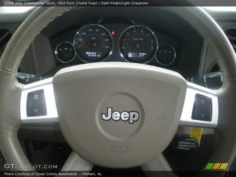 Red Rock Crystal Pearl / Dark Khaki/Light Graystone 2008 Jeep Commander Sport