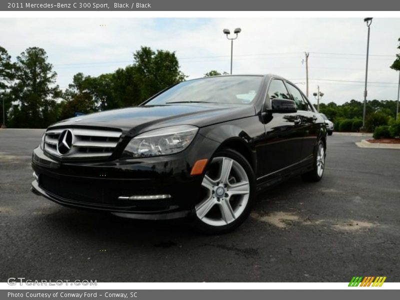 Black / Black 2011 Mercedes-Benz C 300 Sport