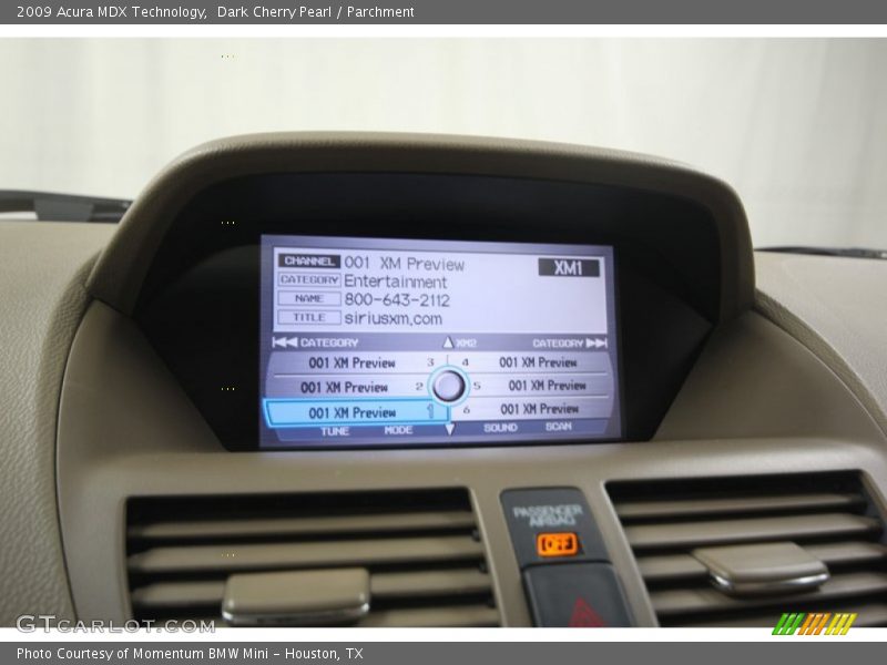Dark Cherry Pearl / Parchment 2009 Acura MDX Technology