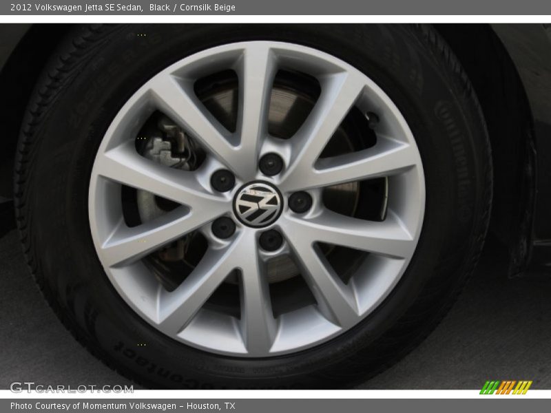 Black / Cornsilk Beige 2012 Volkswagen Jetta SE Sedan