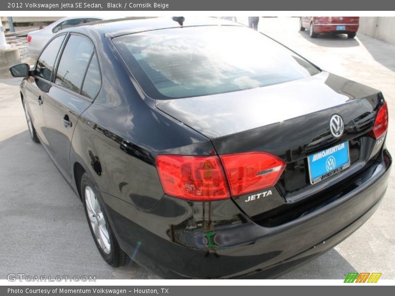 Black / Cornsilk Beige 2012 Volkswagen Jetta SE Sedan