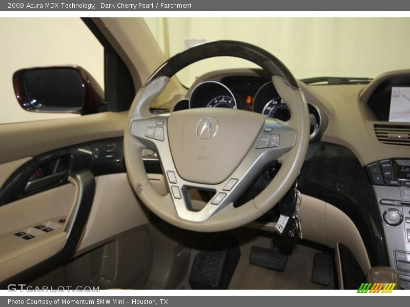 Dark Cherry Pearl / Parchment 2009 Acura MDX Technology