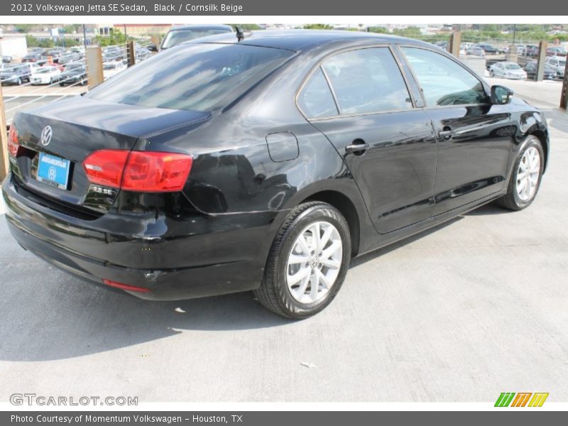 Black / Cornsilk Beige 2012 Volkswagen Jetta SE Sedan