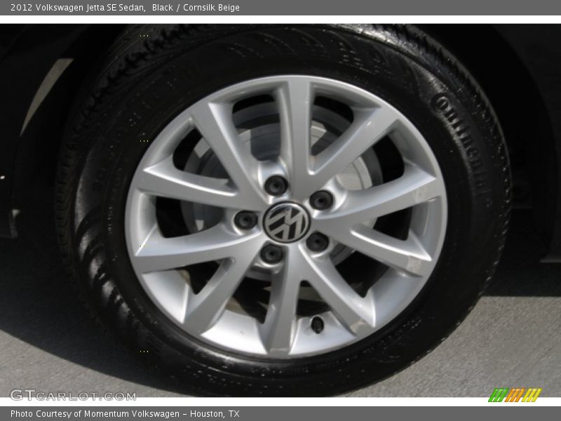 Black / Cornsilk Beige 2012 Volkswagen Jetta SE Sedan