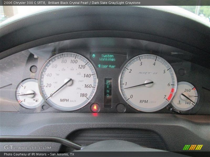Brilliant Black Crystal Pearl / Dark Slate Gray/Light Graystone 2006 Chrysler 300 C SRT8