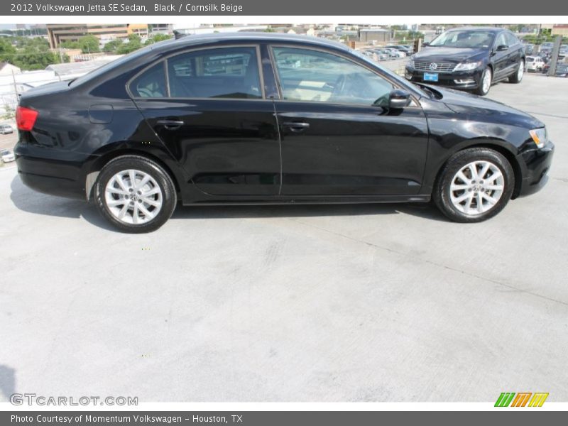 Black / Cornsilk Beige 2012 Volkswagen Jetta SE Sedan