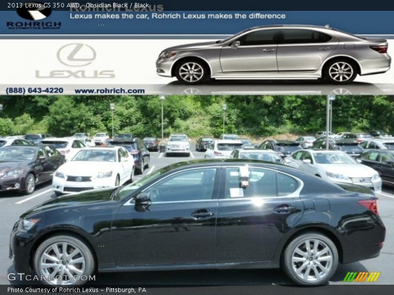 Obsidian Black / Black 2013 Lexus GS 350 AWD