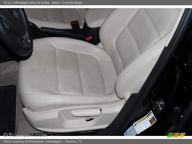 Black / Cornsilk Beige 2012 Volkswagen Jetta SE Sedan