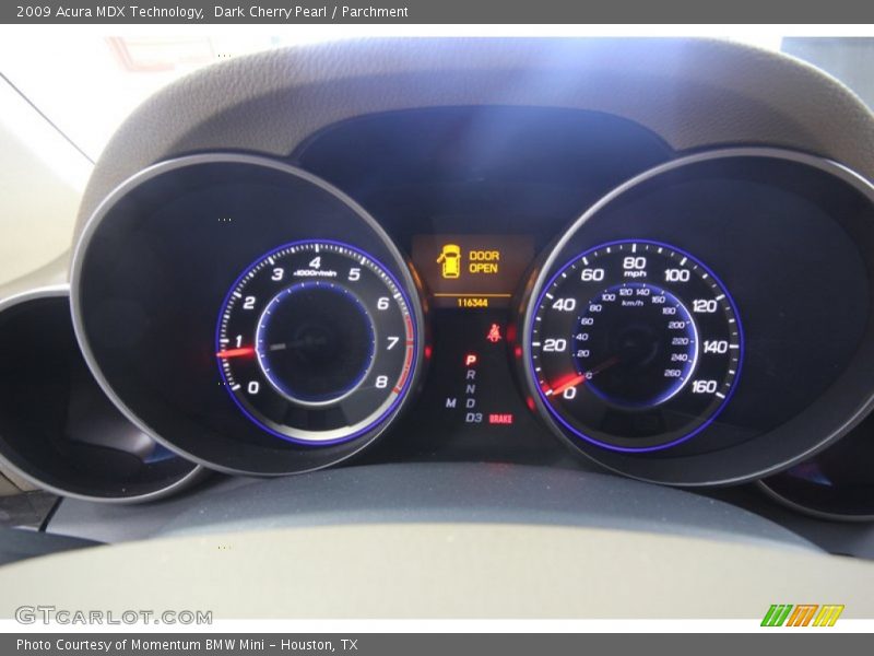 Dark Cherry Pearl / Parchment 2009 Acura MDX Technology
