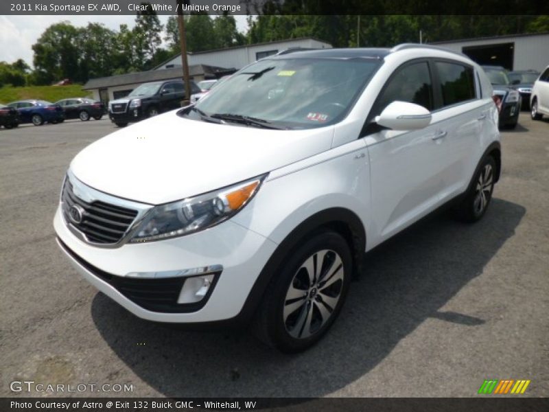 Clear White / Unique Orange 2011 Kia Sportage EX AWD