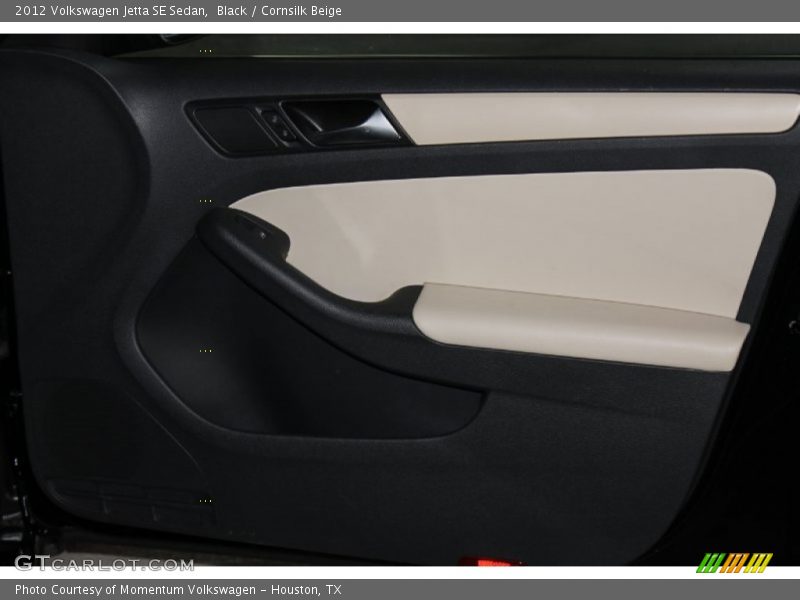 Black / Cornsilk Beige 2012 Volkswagen Jetta SE Sedan