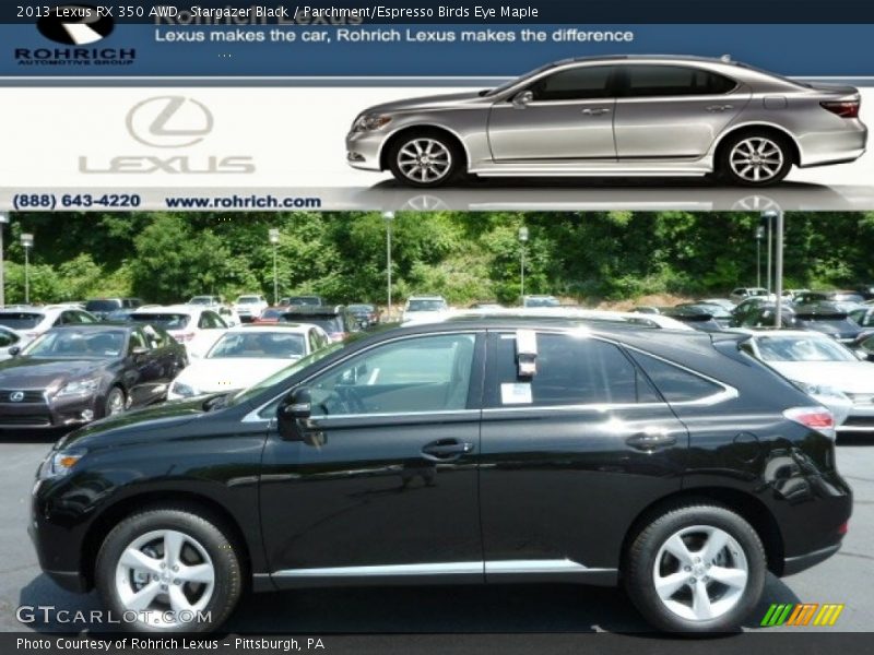 Stargazer Black / Parchment/Espresso Birds Eye Maple 2013 Lexus RX 350 AWD