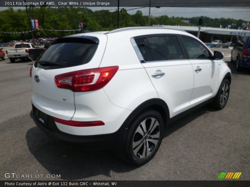 Clear White / Unique Orange 2011 Kia Sportage EX AWD