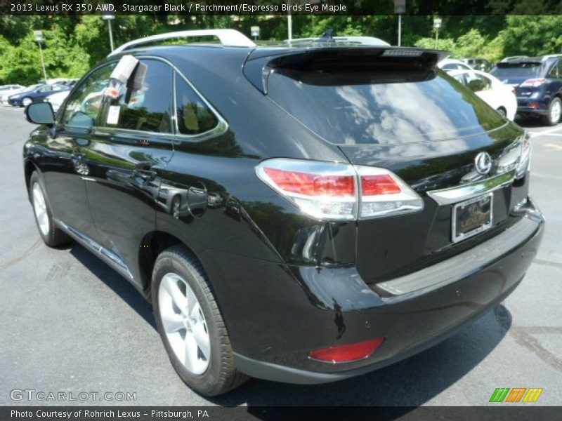 Stargazer Black / Parchment/Espresso Birds Eye Maple 2013 Lexus RX 350 AWD