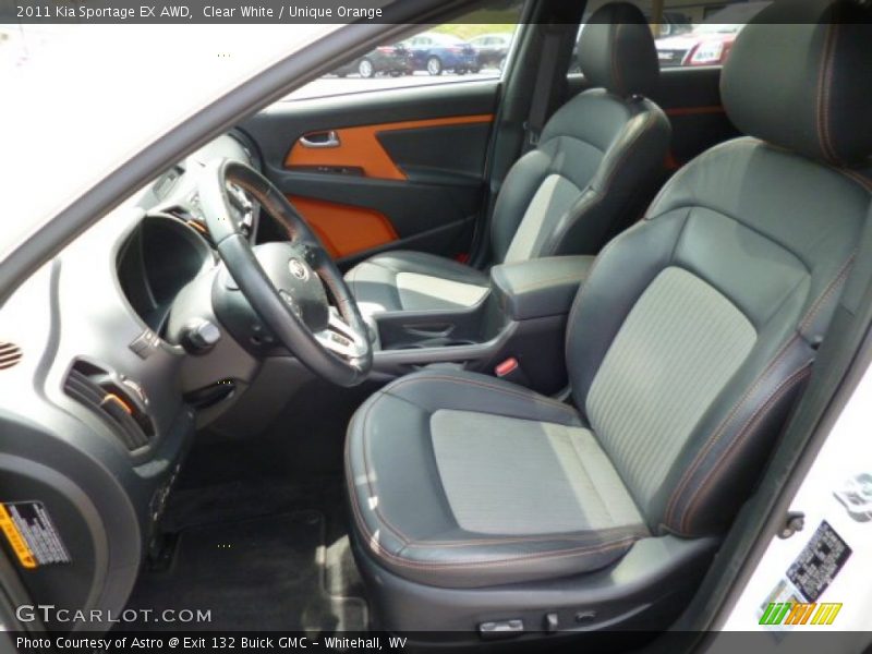 Clear White / Unique Orange 2011 Kia Sportage EX AWD