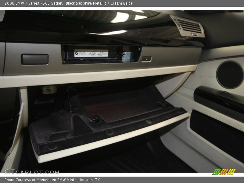 Black Sapphire Metallic / Cream Beige 2008 BMW 7 Series 750Li Sedan