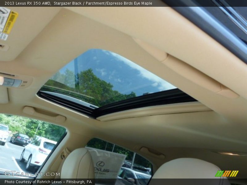Stargazer Black / Parchment/Espresso Birds Eye Maple 2013 Lexus RX 350 AWD
