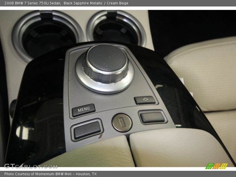 Black Sapphire Metallic / Cream Beige 2008 BMW 7 Series 750Li Sedan