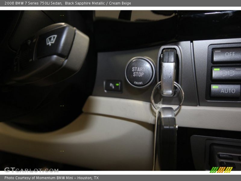 Black Sapphire Metallic / Cream Beige 2008 BMW 7 Series 750Li Sedan