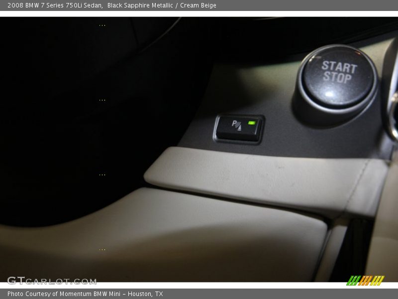 Black Sapphire Metallic / Cream Beige 2008 BMW 7 Series 750Li Sedan