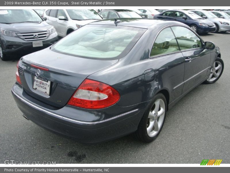 Steel Grey Metallic / Stone 2009 Mercedes-Benz CLK 350 Coupe