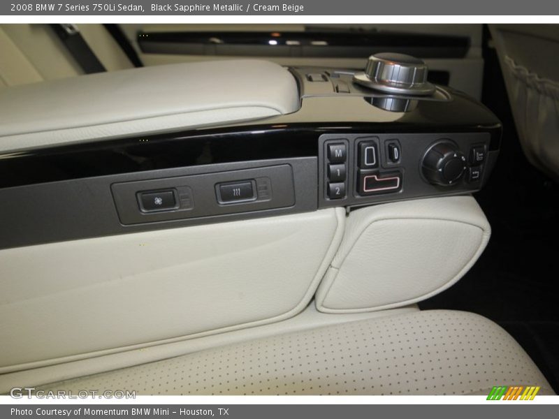 Black Sapphire Metallic / Cream Beige 2008 BMW 7 Series 750Li Sedan