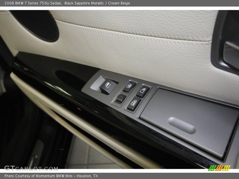 Black Sapphire Metallic / Cream Beige 2008 BMW 7 Series 750Li Sedan