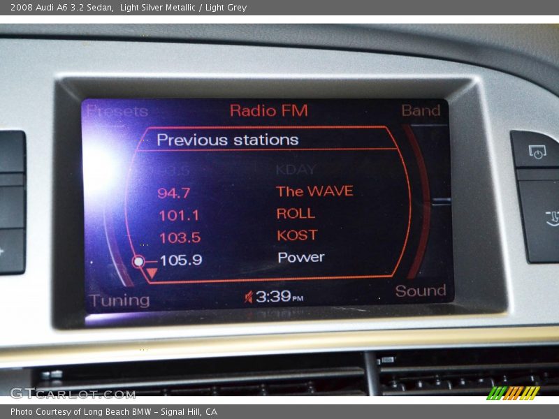 Light Silver Metallic / Light Grey 2008 Audi A6 3.2 Sedan